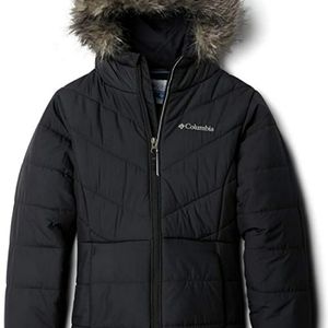 Kids Columbia winter coat. Medium (8). Black